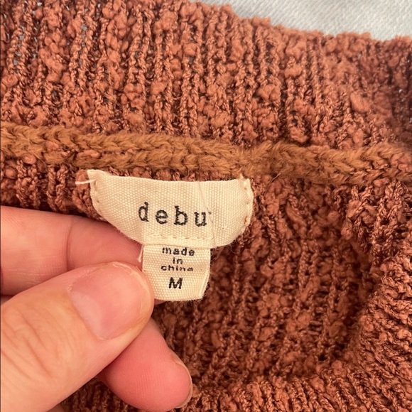 Debut Colorblock Crew Neck Sweater - Brown, White, Blue - Picture 4 of 4